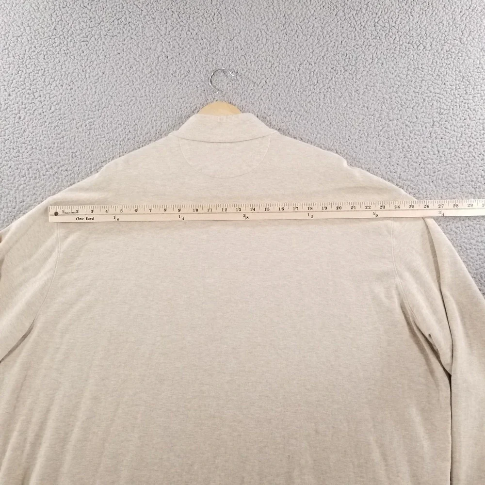Polo Ralph Lauren Sweater Mens 3XB 1/4 Zip Pullover Sweatshirt Midweight Oatmeal